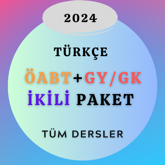2024- Türkçe ÖABT/ G. Kültür G. Yetenek İkili Paket (Kitap Hediyeli)