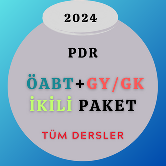 2024 PDR ÖABT+GY/GK İkili Paket (Kitap Hediyeli)