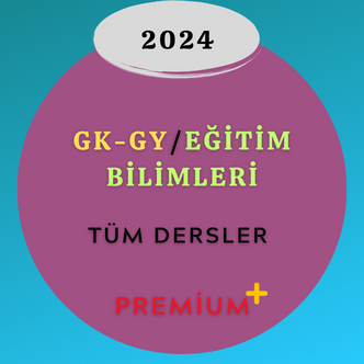2024 GY/GK+EB Premium+ Paket (Tüm Dersler - Kitap Hediyeli Paket 1) (Akşam Grubu).
