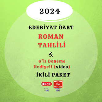 2024-Roman Tahlili- 6'lı Deneme Hediyeli Edebiyat ÖABT