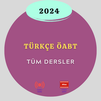 2024 Türkçe ÖABT Tüm Dersler Genel Tekrar Hediyeli İndirimli VİDEO Paket (KİTAPSIZ)