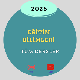 2025 - KPSS - Eğitim Bilimleri Tüm Dersler