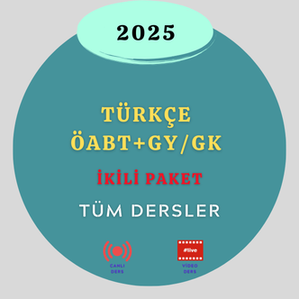 2025 Türkçe ÖABT+GY/GK Tüm Dersler İkili Paket