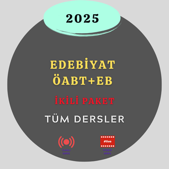 2025 Edebiyat ÖABT + EĞİTİM BİLİMLERİ Tüm Dersler İkili Paket