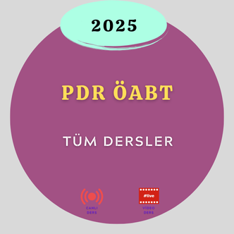 2025 - PDR Tüm Dersler (Kitap ve Rehberlik Hediyeli )