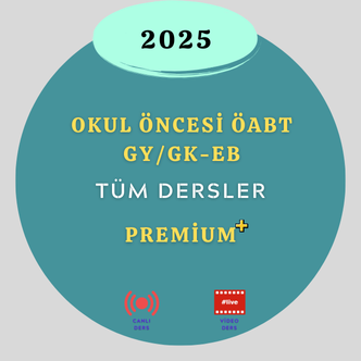 2025 Okul Öncesi ÖABT+GY/GK+EB Premium+ Paket