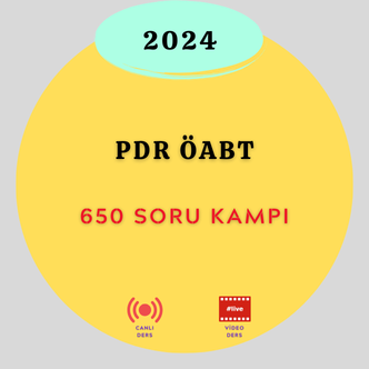 2024-PDR ÖABT ÖZGÜN 650 SORU KAMPI