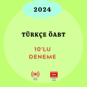 2024-TÜRKÇE ÖABT - 10'LU BRANŞ DENEMELERİ (KİTAPSIZ)