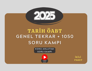 2025-TARİH ÖABT GENEL TEKRAR + 1050 SORU KAMPI İKİLİ PAKET