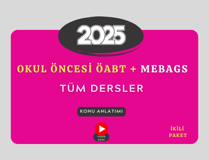 2025- OKUL ÖNCESİ ÖABT + MEB AGS TÜM DERSLER PREMİUM