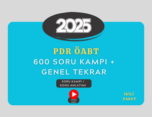 2025-PDR ÖABT GENEL TEKRAR + 600 SORU KAMPI İKİLİ PAKET