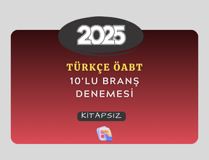 TÜRKÇE ÖABT - 10'LU BRANŞ DENEMELERİ (KİTAPSIZ)