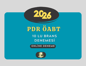 2026-PDR ÖABT ONLİNE 10'LU BRANŞ DENEMESİ