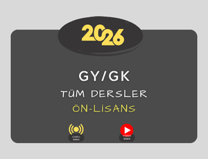 2026-KPSS GY/GK LİSANS - ÖN LİSANS TÜM DERSLER