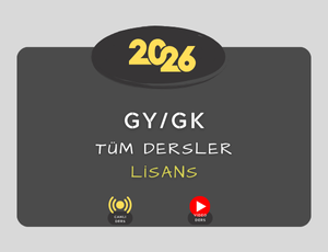 2026-KPSS GY/GK LİSANS  TÜM DERSLER