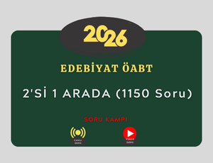 2026-Edebiyat ÖABT- 2'Sİ 1 ARADA (1150 Soru) SORU KAMPI