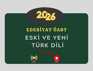 2026-ESKİ VE YENİ TÜRK DİLİ TEK DERS