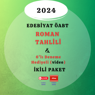 2024-Roman Tahlili- 6'lı Deneme Hediyeli Edebiyat ÖABT