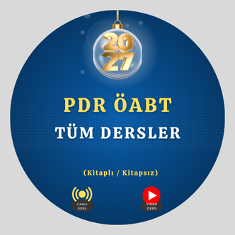 2027 PDR ÖABT Tüm Dersler (Kitaplı / Kitapsız)